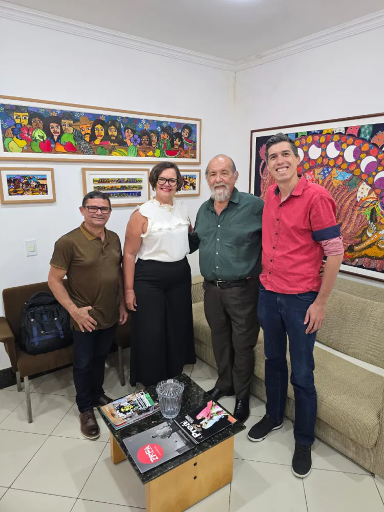 COM ARTICULAÇÃO DE MIGUEL DUARTE, REPRESENTANTES DA PREFEITURA DE MONTANHAS SE REÚNEM COM A FUNDAÇÃO JOSÉ AUGUSTO EM BUSCA DE INVESTIMENTO PARA CULTURA