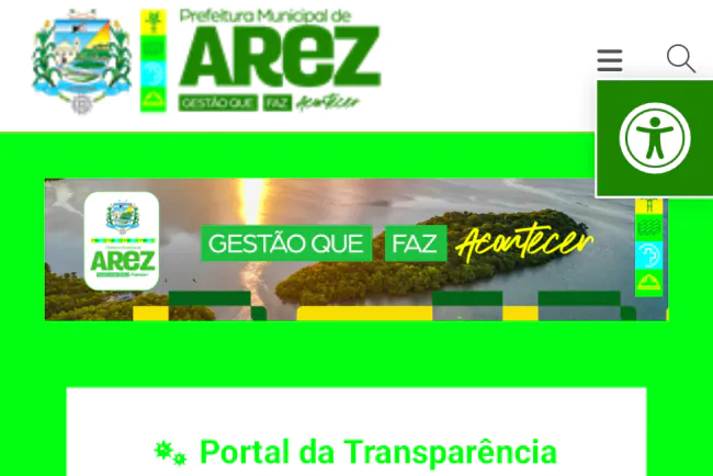 Prefeitura de Arez não atualiza Portal da Transparência com as informações dos salários dos servidores