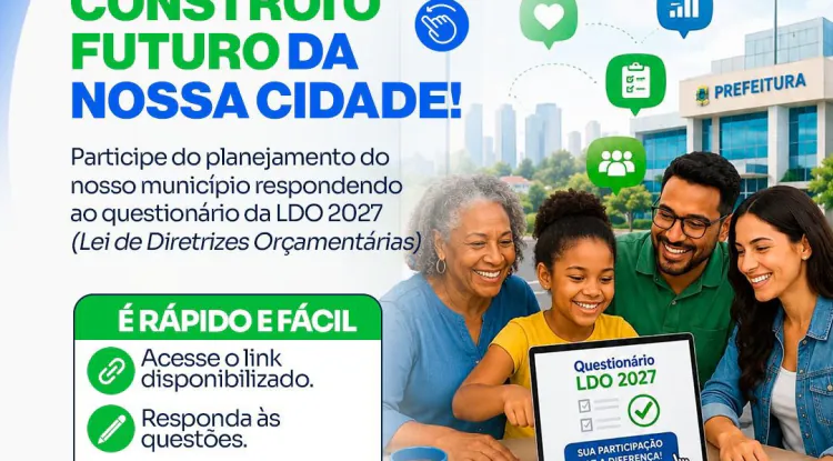 Prefeitura de Pureza abre consulta pública da LDO 2027 e convida população para definir prioridades