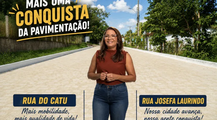 GESTAO NIRA ENTREGA MAIS DUAS RUAS PAVIMENTADAS EM GOIANINHA